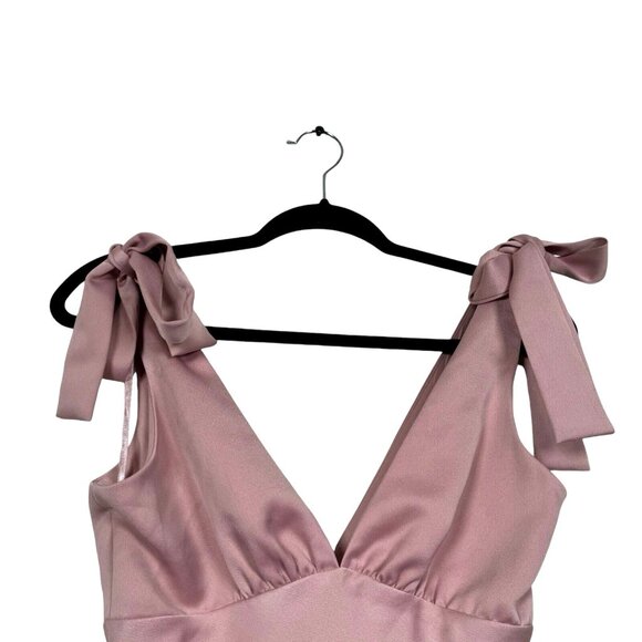 BHLDN Sachin & Babi Hudson Satin Charmeuse Midi Dress in Dusty Rose Sz 4 - Picture 5 of 11